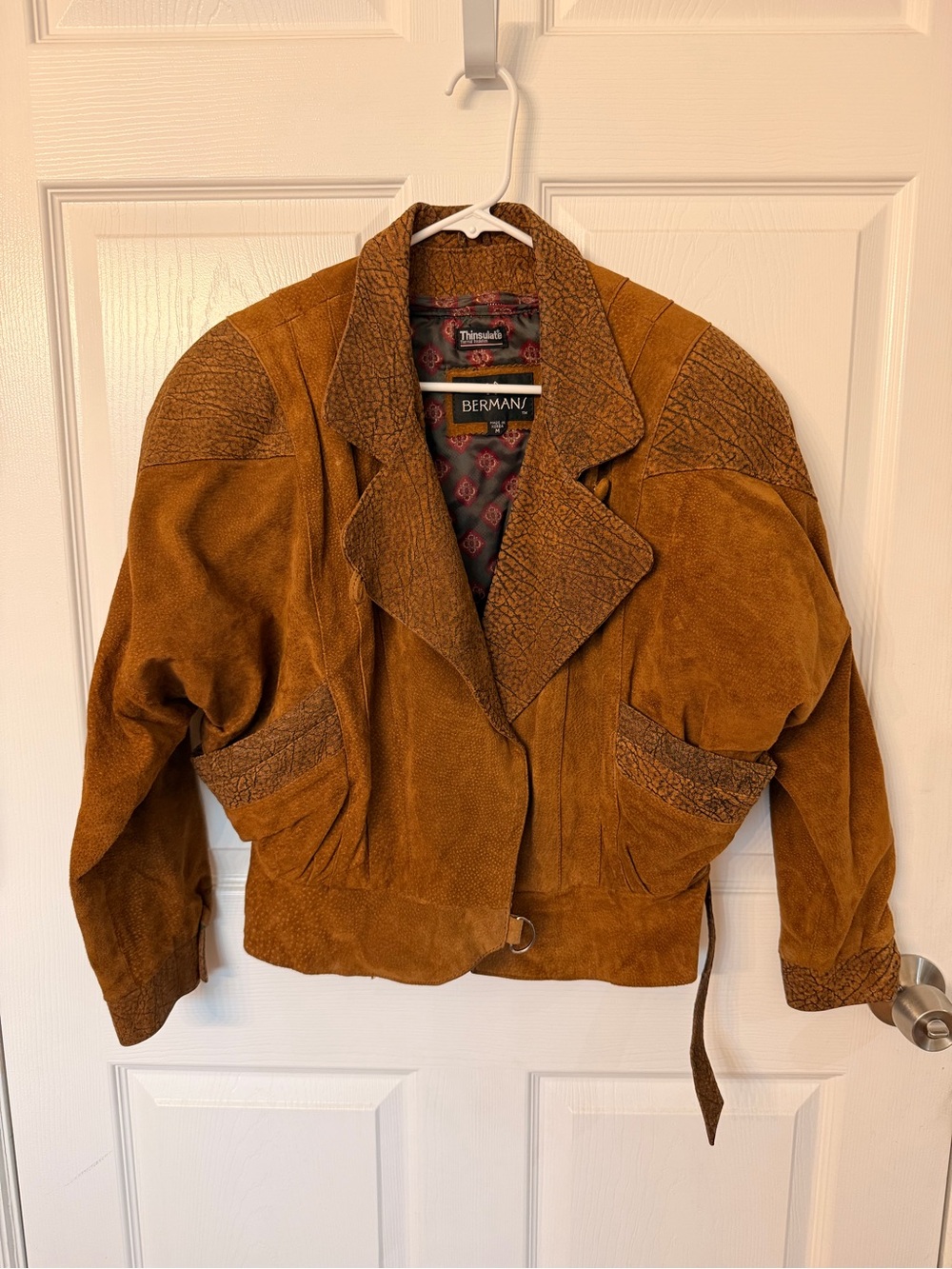 Vintage Bermans Brown Leather Jacket  Thinsulate